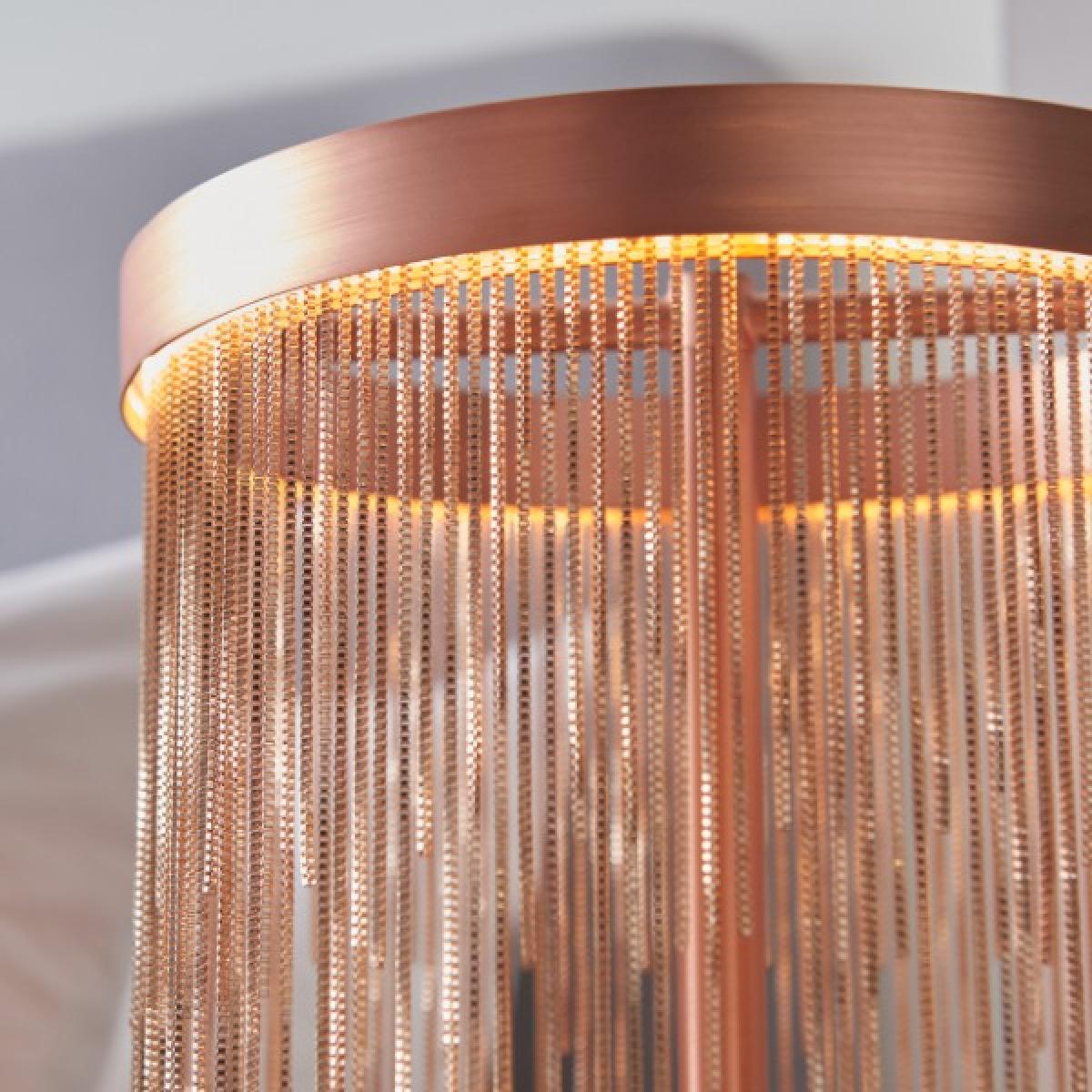 Zelma LED Brushed Copper Table Lamp – image 4