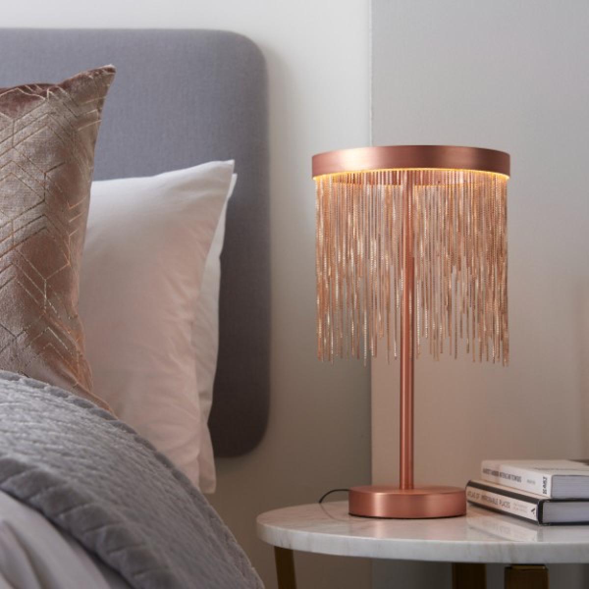 Zelma LED Brushed Copper Table Lamp – image 5