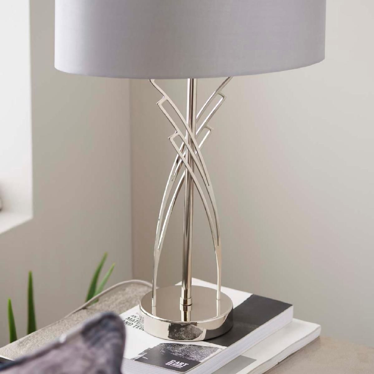 Lyla Satin Nickel Table Lamp – image 3