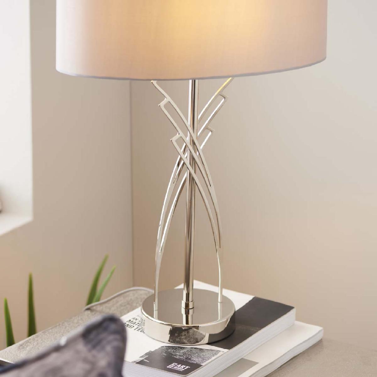 Lyla Satin Nickel Table Lamp – image 4