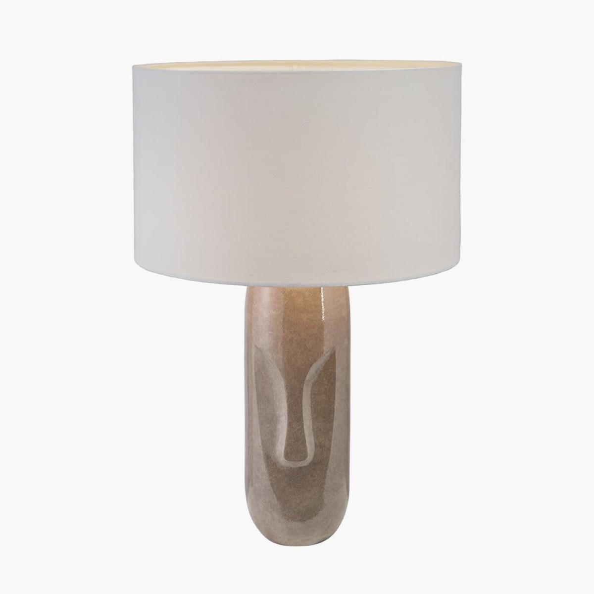 Visage Grey Face Design Tall Stoneware Table Lamp – image 2