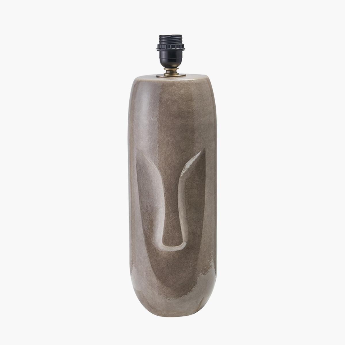 Visage Grey Face Design Tall Stoneware Table Lamp – image 3