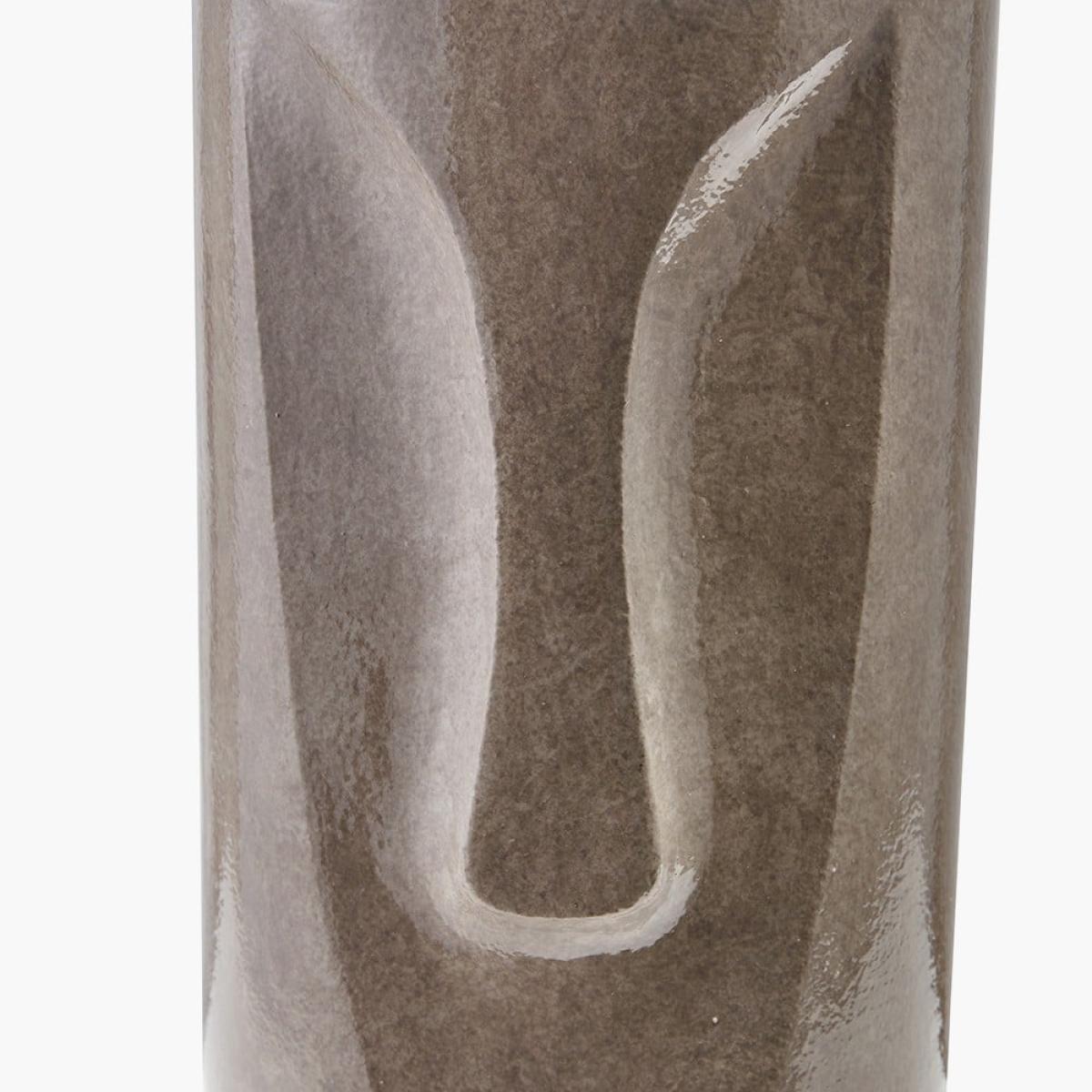 Visage Grey Face Design Tall Stoneware Table Lamp – image 6