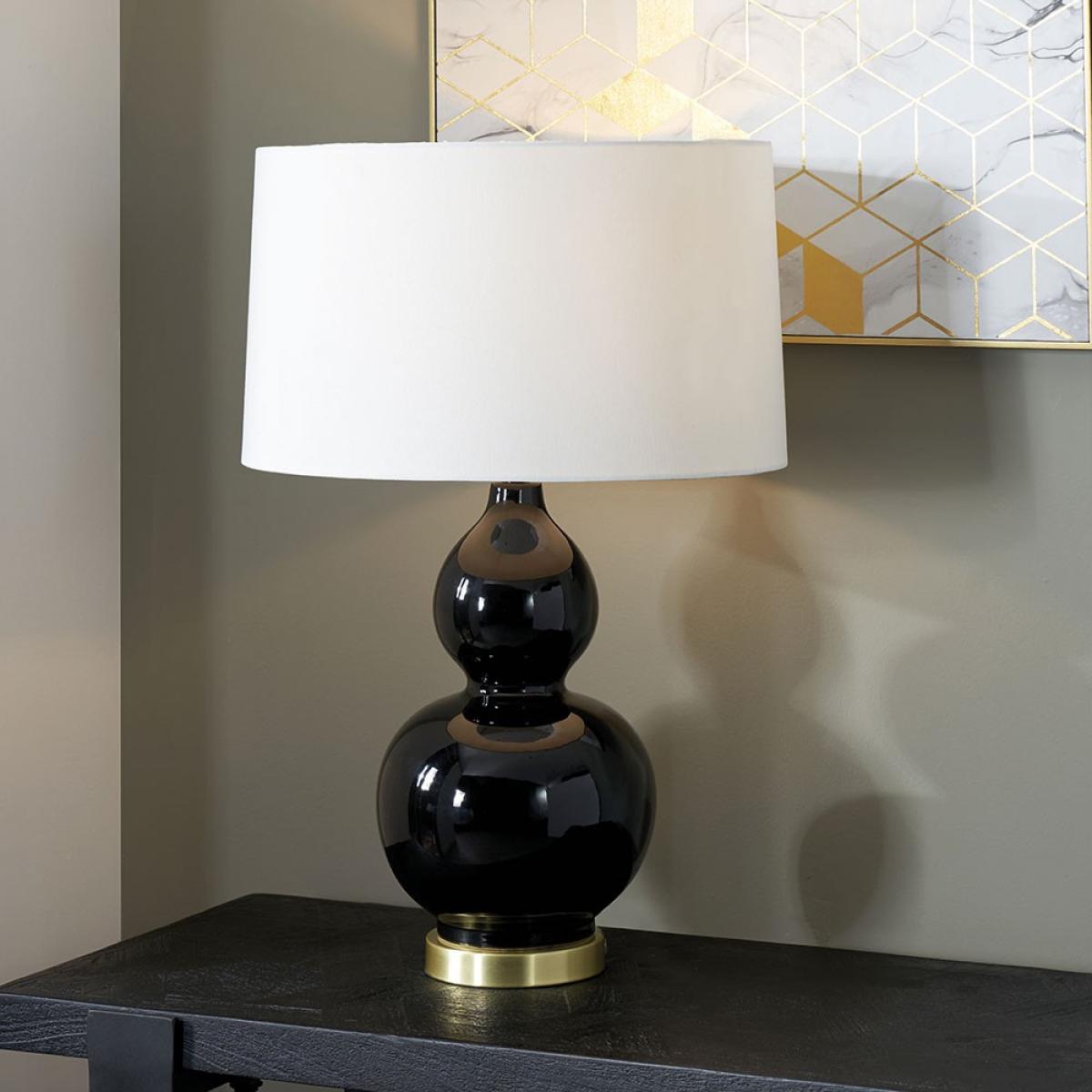 Gatsby Black and Gold Ceramic Table Lamp – image 2