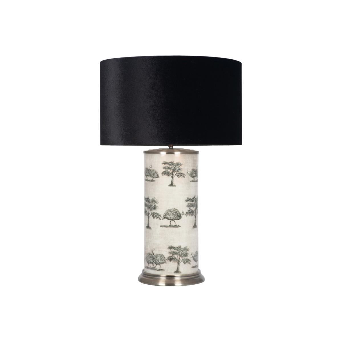 GUINEA FOUL T/LAMP A/BRASS