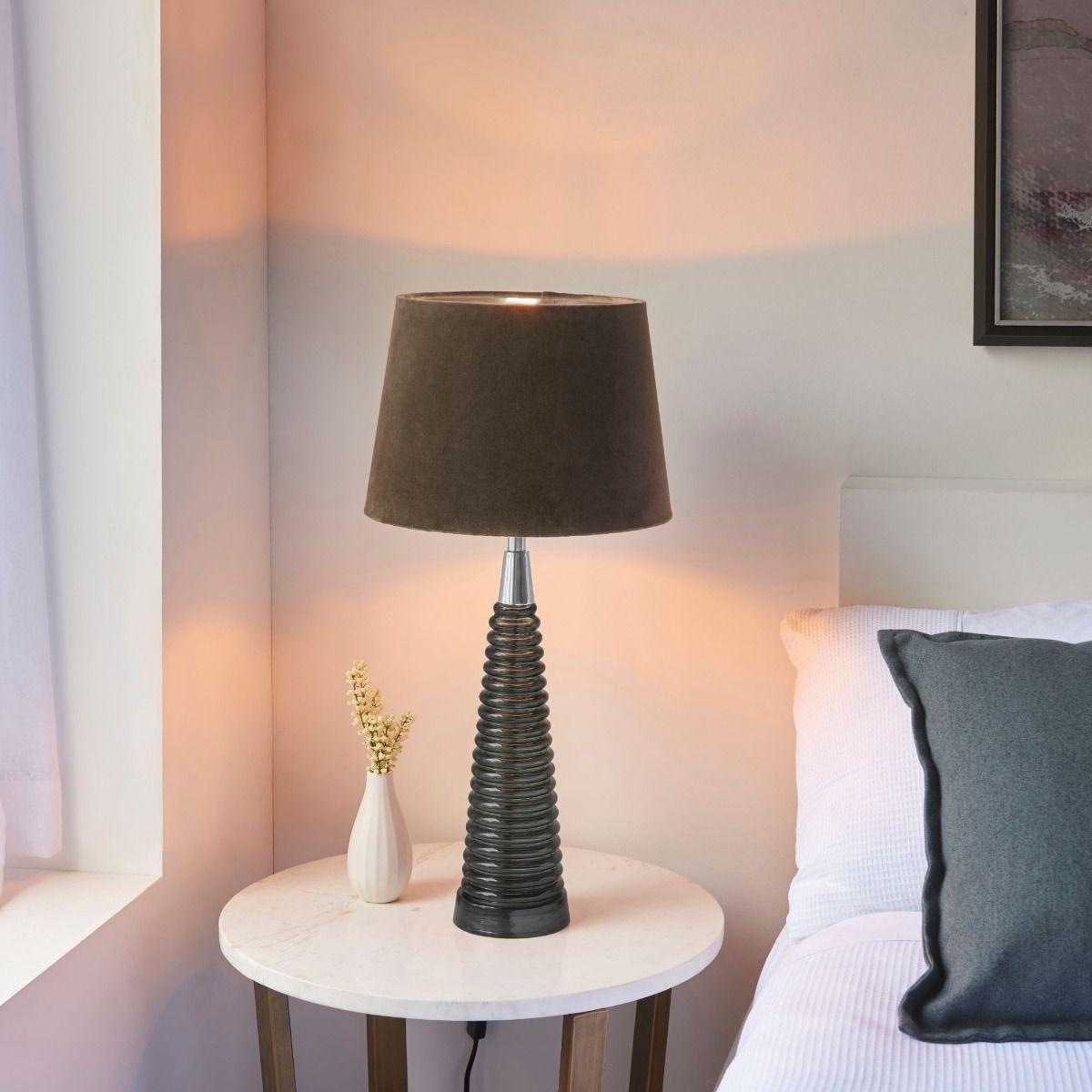 Naia Grey & Taupe Table Lamp – image 3