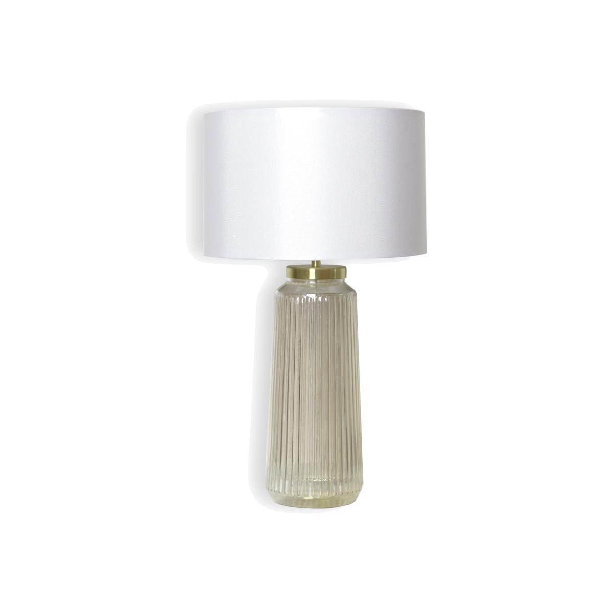 Nives Glass Table Lamp in Champagne
