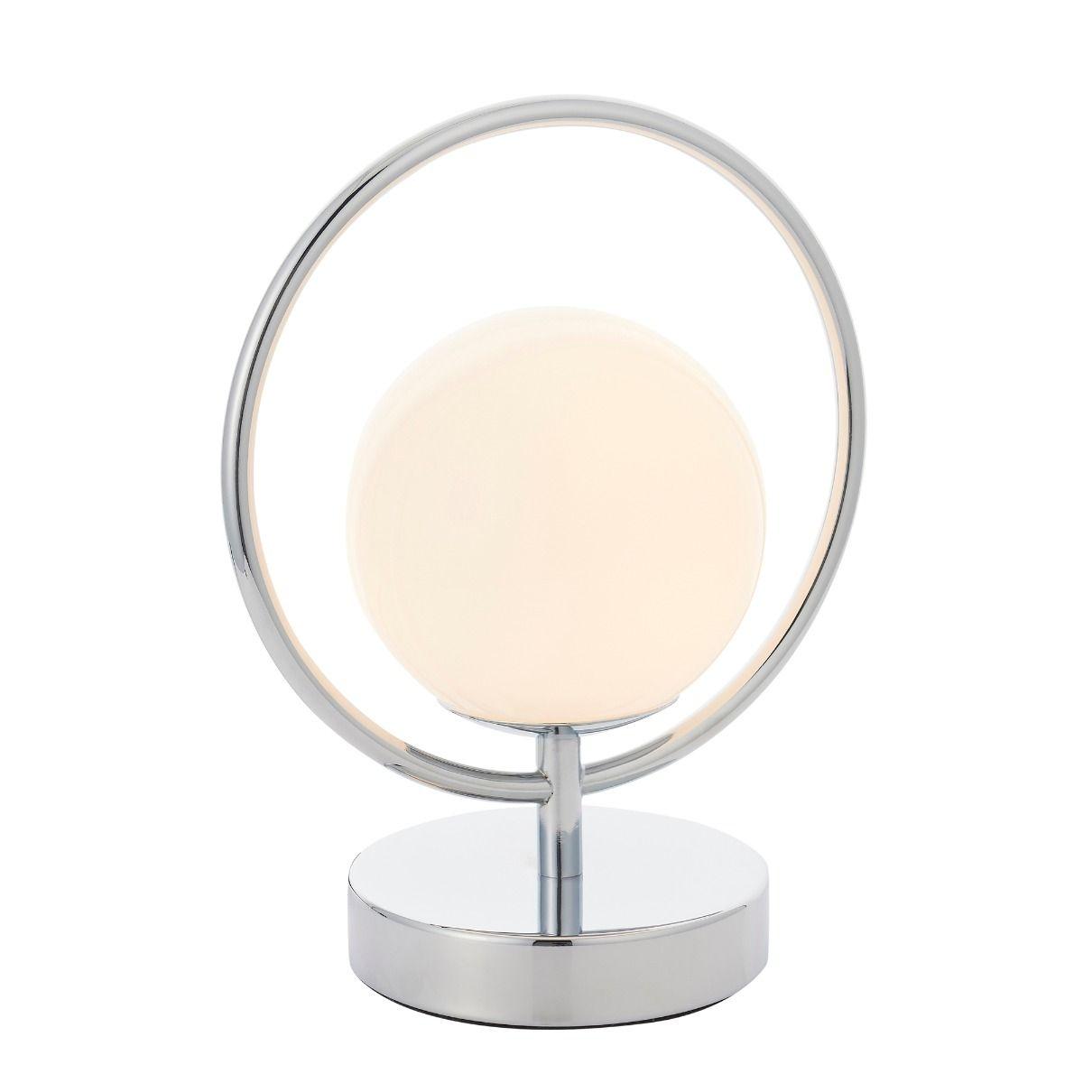Orb Polished Chome & Opal Glass Table Lamp – image 2