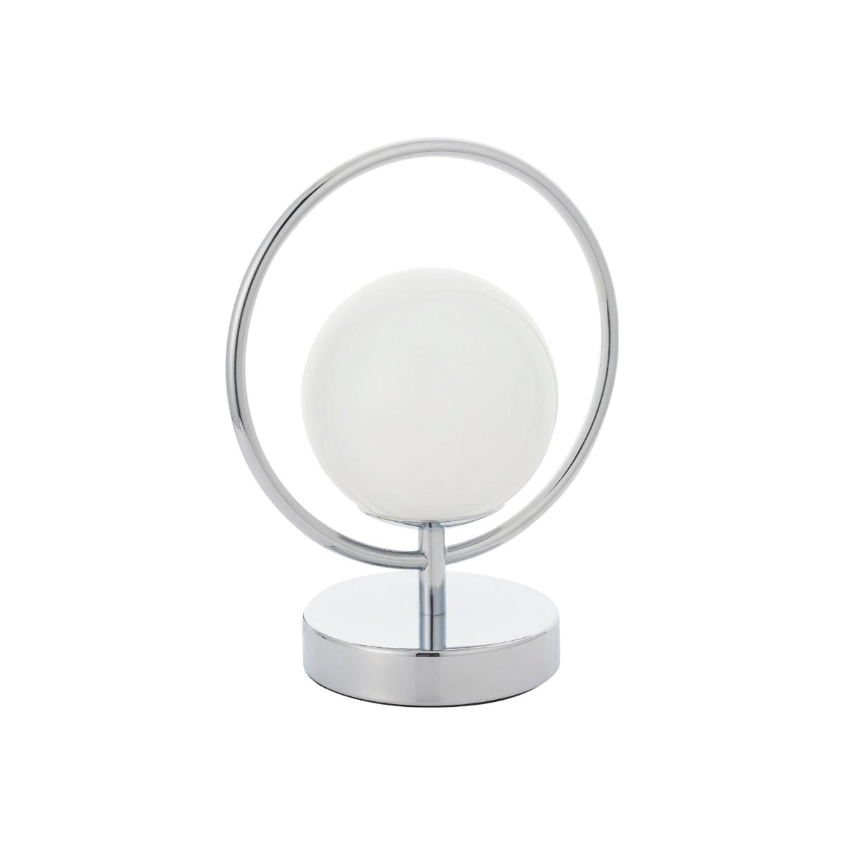 Orb Polished Chome & Opal Glass Table Lamp – image 1