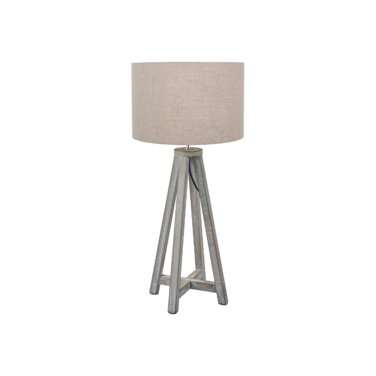 Whitby Grey Wood Table Lamp – image 1