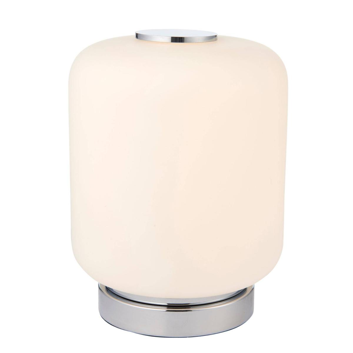 Maxwell Warm White LED Polished Chrome 21cm Table Light with White Opal Shade – image 3