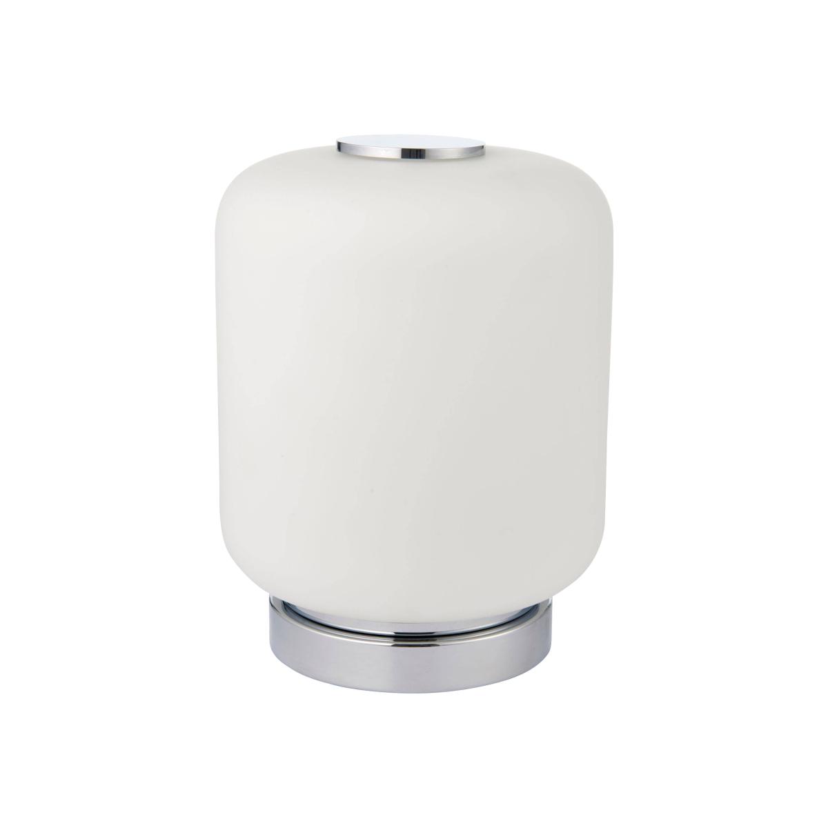Maxwell Warm White LED Polished Chrome 21cm Table Light with White Opal Shade – image 1