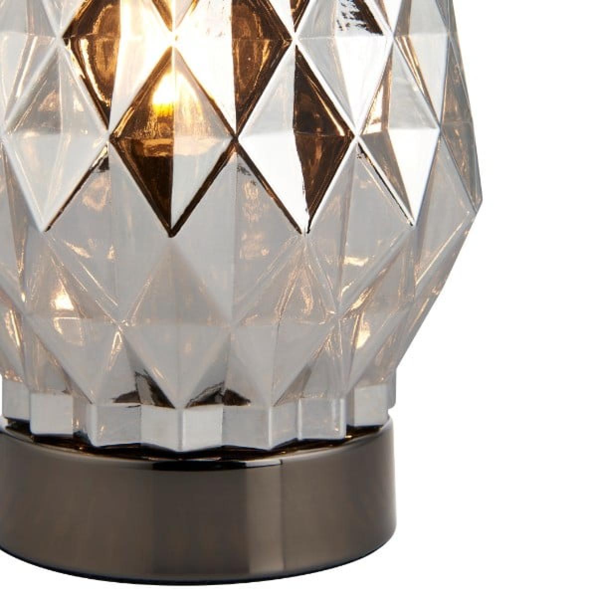 Shard Smoked Glass Touch Table Lamp – image 3
