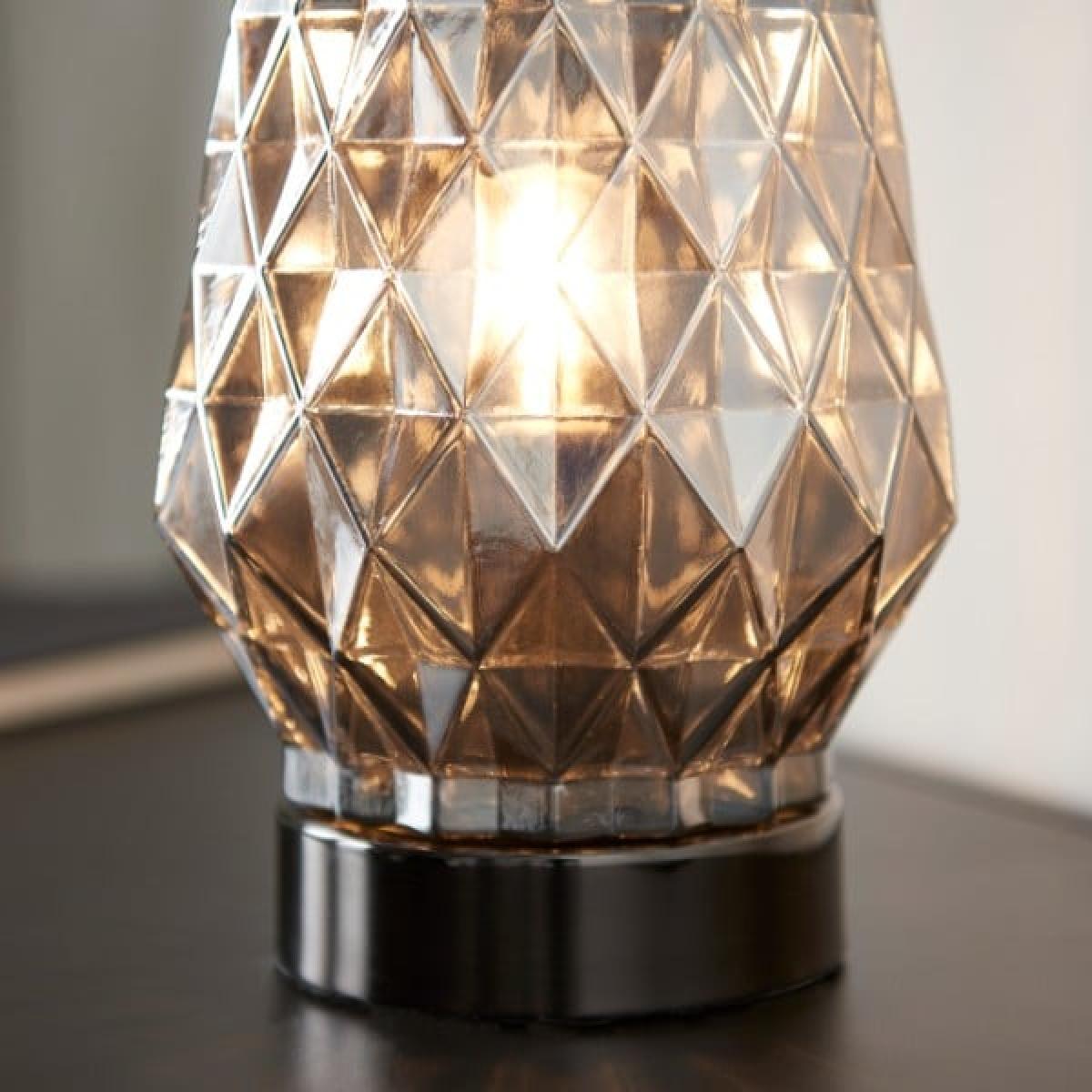 Shard Smoked Glass Touch Table Lamp – image 7