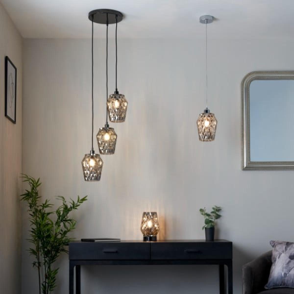 Shard Smoked Glass Touch Table Lamp – image 9