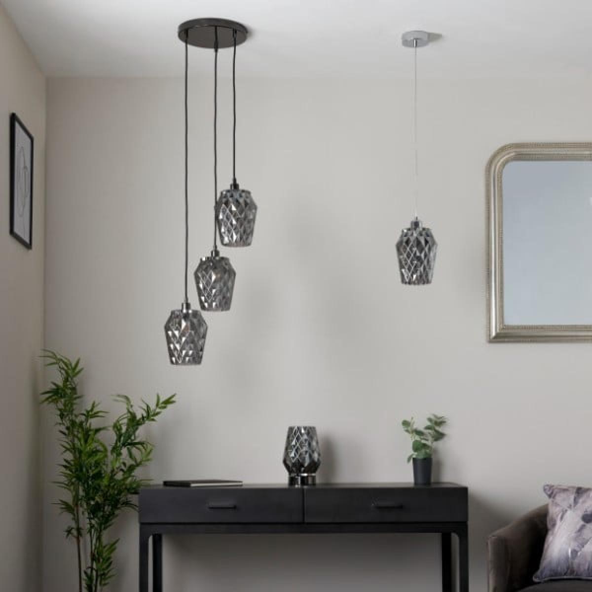 Shard Smoked Glass Touch Table Lamp – image 10