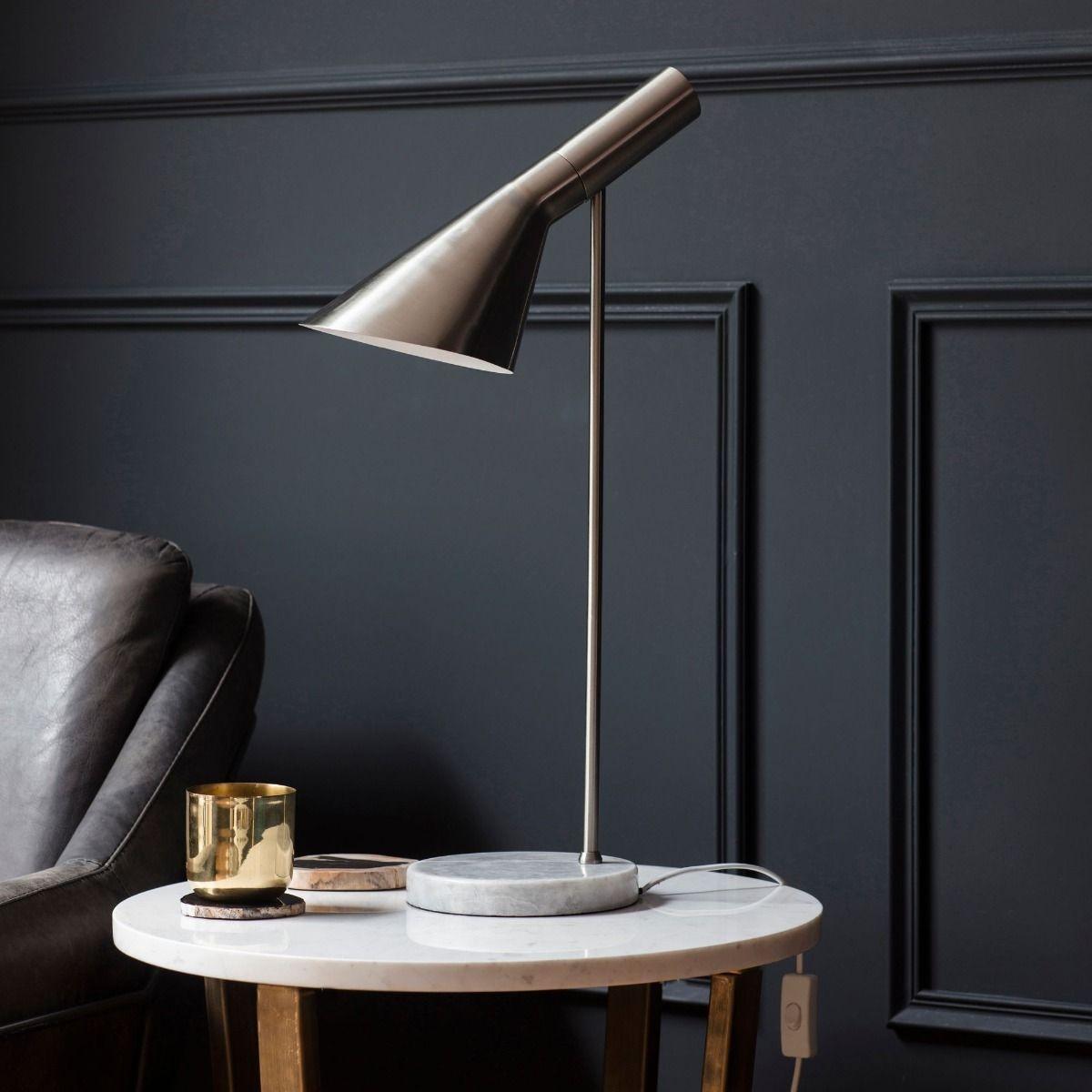 Carlo Polished Chrome & Marble Table Lamp – image 8