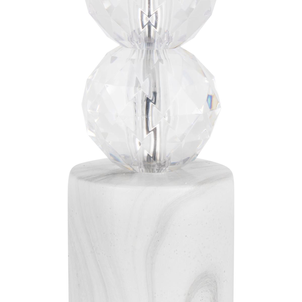 Marble Base Crystal Ball Table Lamp – image 2