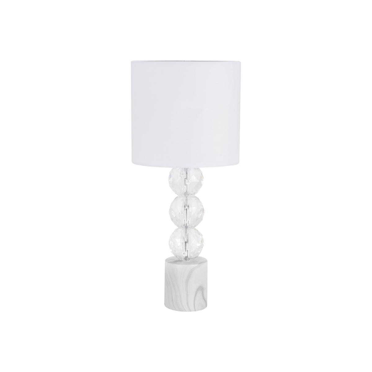 Marble Base Crystal Ball Table Lamp – image 1