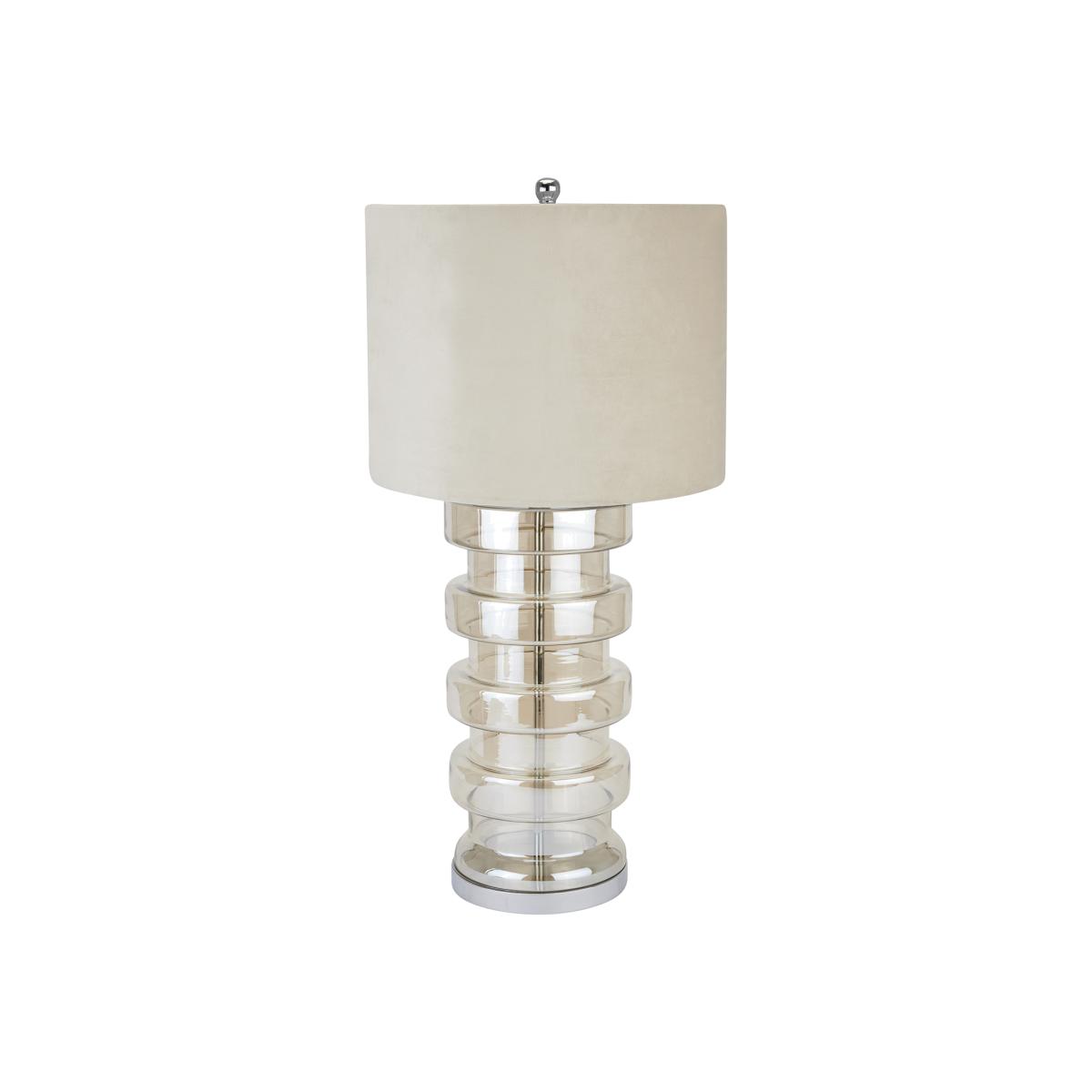 Adonis Metallic Glass Lamp - Pastel Grey – image 1