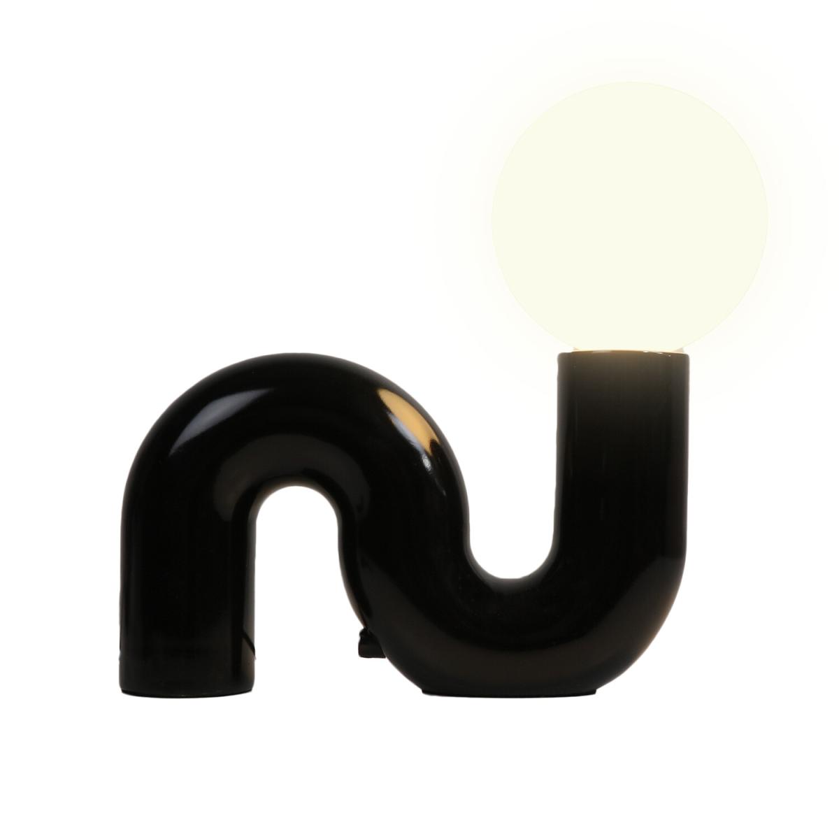 Squiggly Black Table Lamp - Black – image 2