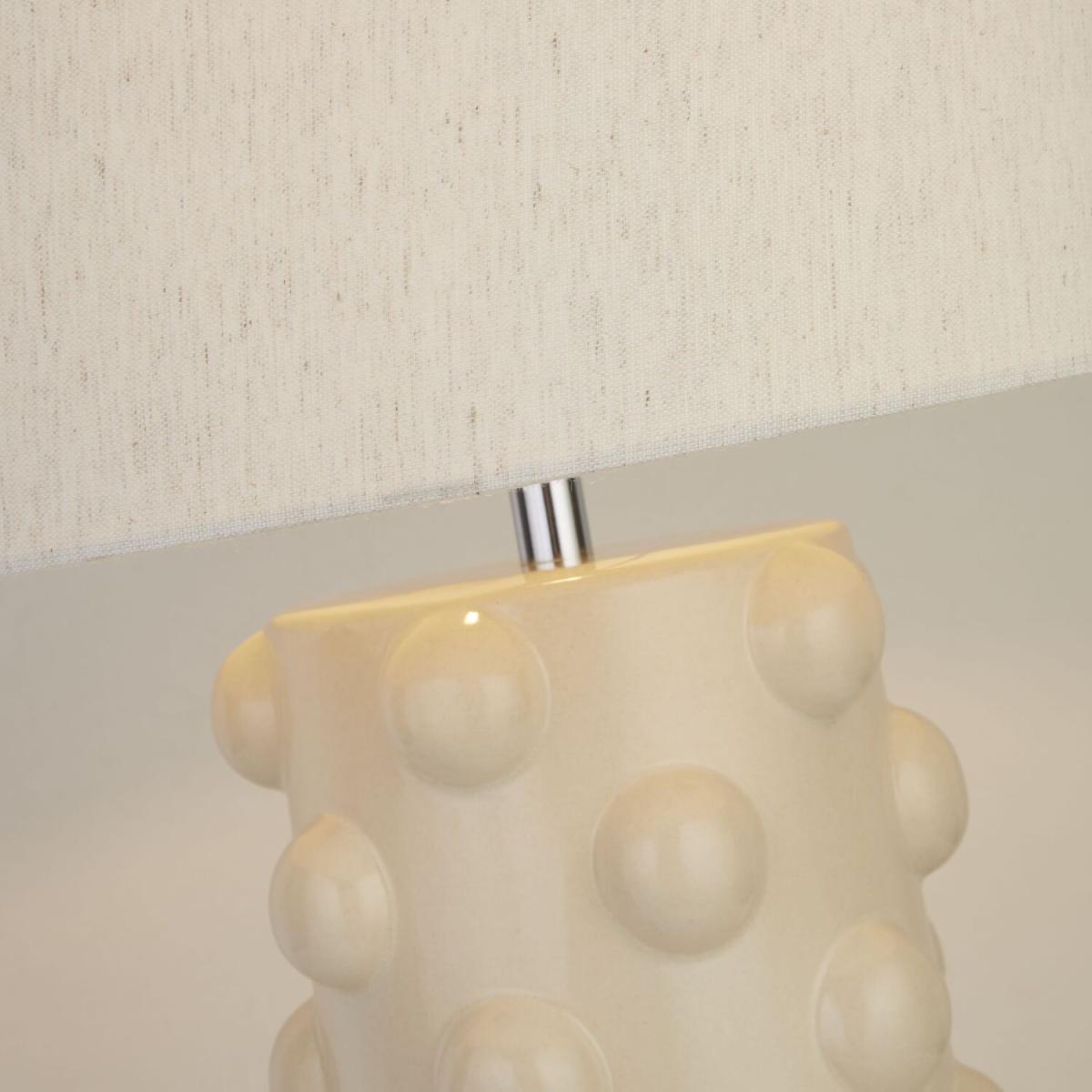 Cream Bobble Table Lamp - White – image 2