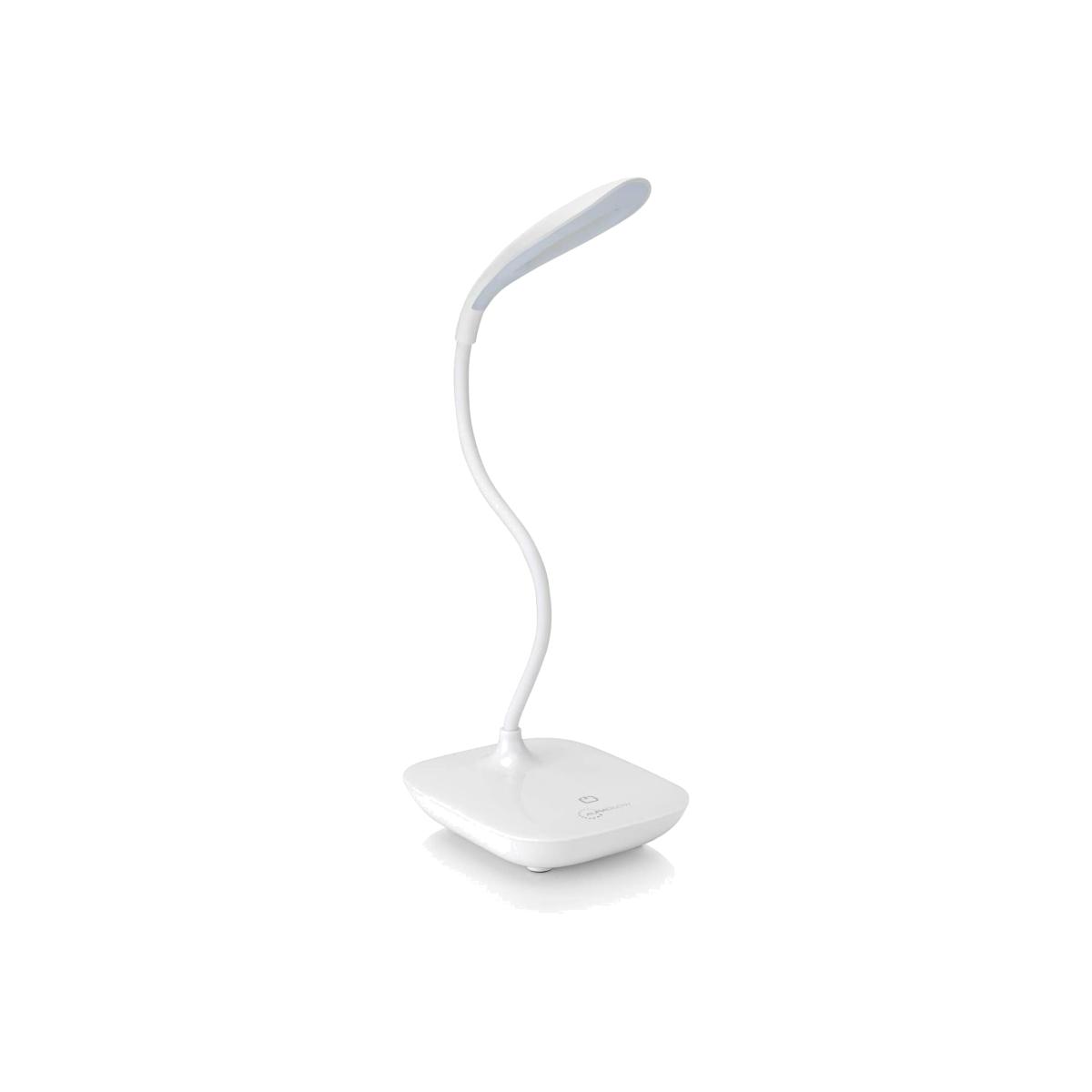 Auraglow Rechargeable Flexi-Neck Dimmable LED Desk Touch Lamp - White – image 1