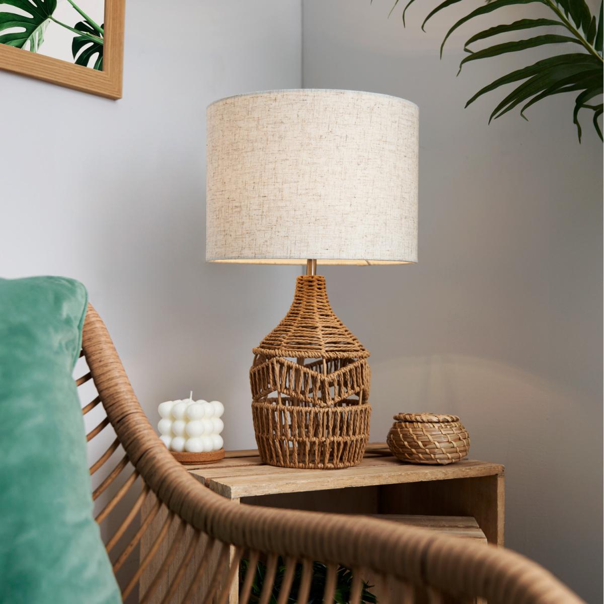 Netty Rattan Table Lamp - Natural – image 2