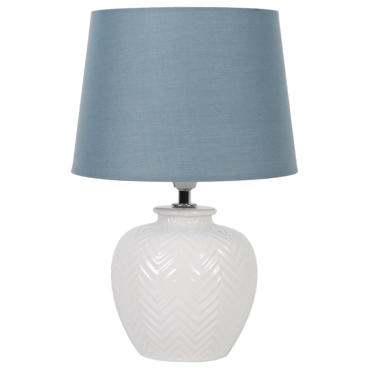 Cordelia Chevron Table Lamp - White – image 2