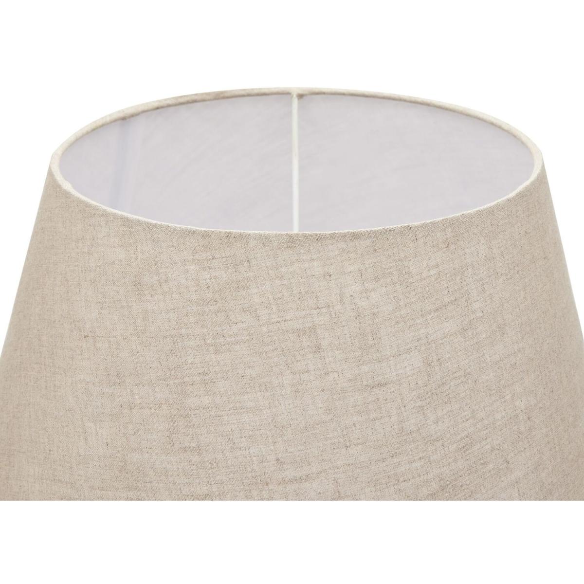 Dorby Natural Wash Spindle Lamp With Linen Shade - Brown – image 4