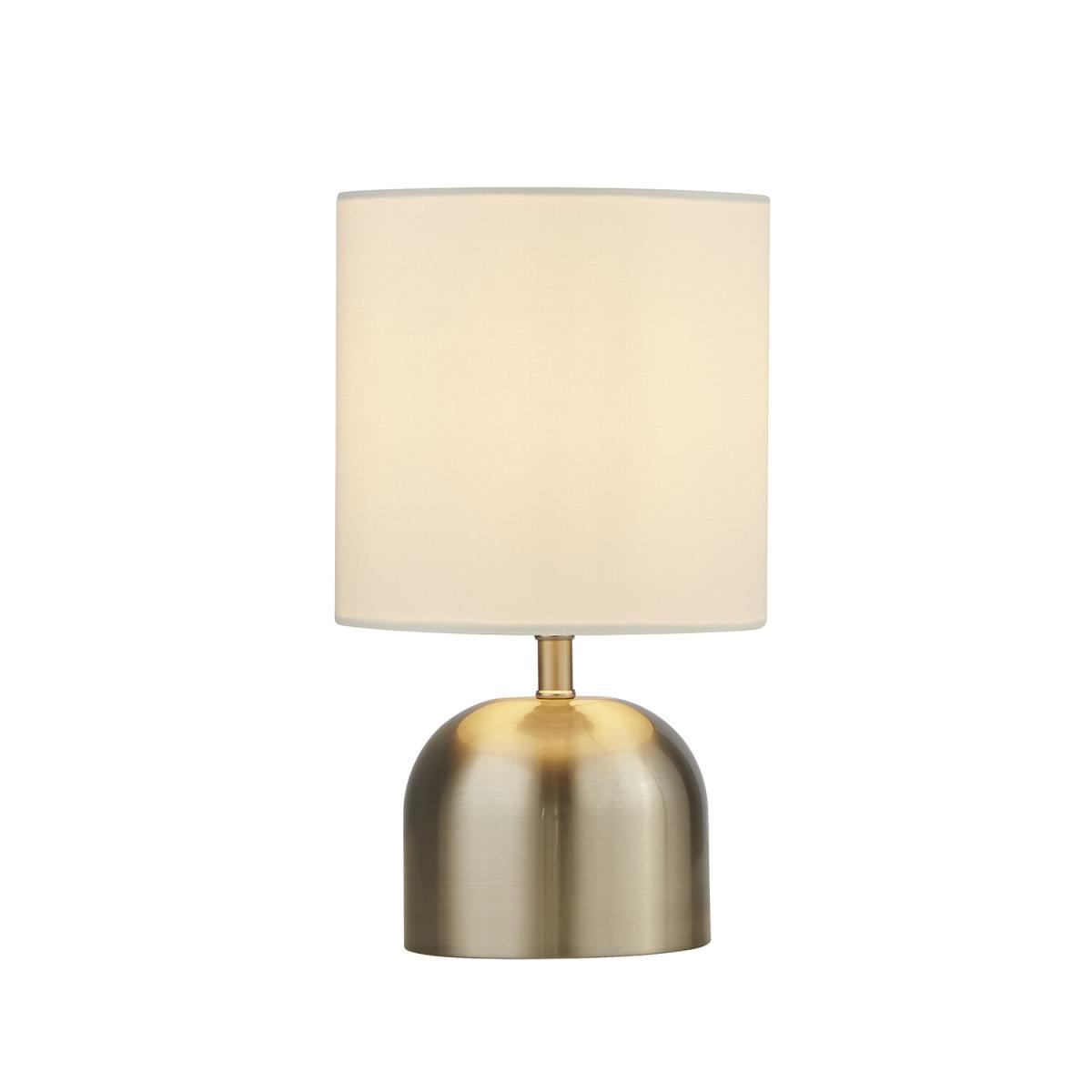 Satin Shaded Touch Lamp - Antique Brass & Black Shade – image 5
