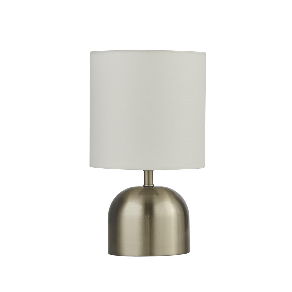 Satin Shaded Touch Lamp - Antique Brass & Black Shade – image 7