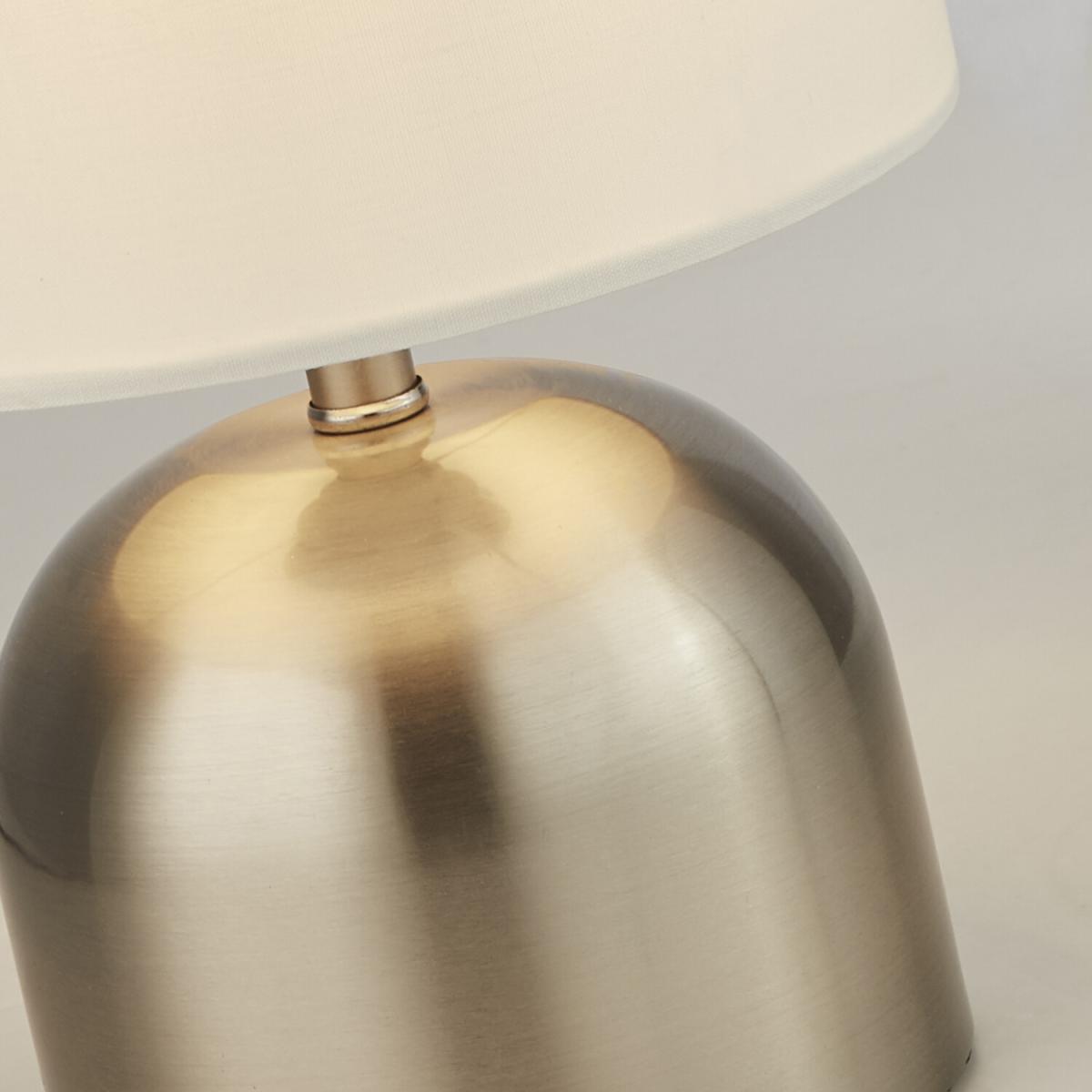 Satin Shaded Touch Lamp - Antique Brass & Black Shade – image 8