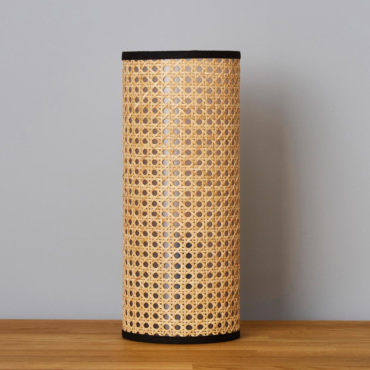 Grace Rattan Cylinder Table Lamp - Natural – image 2