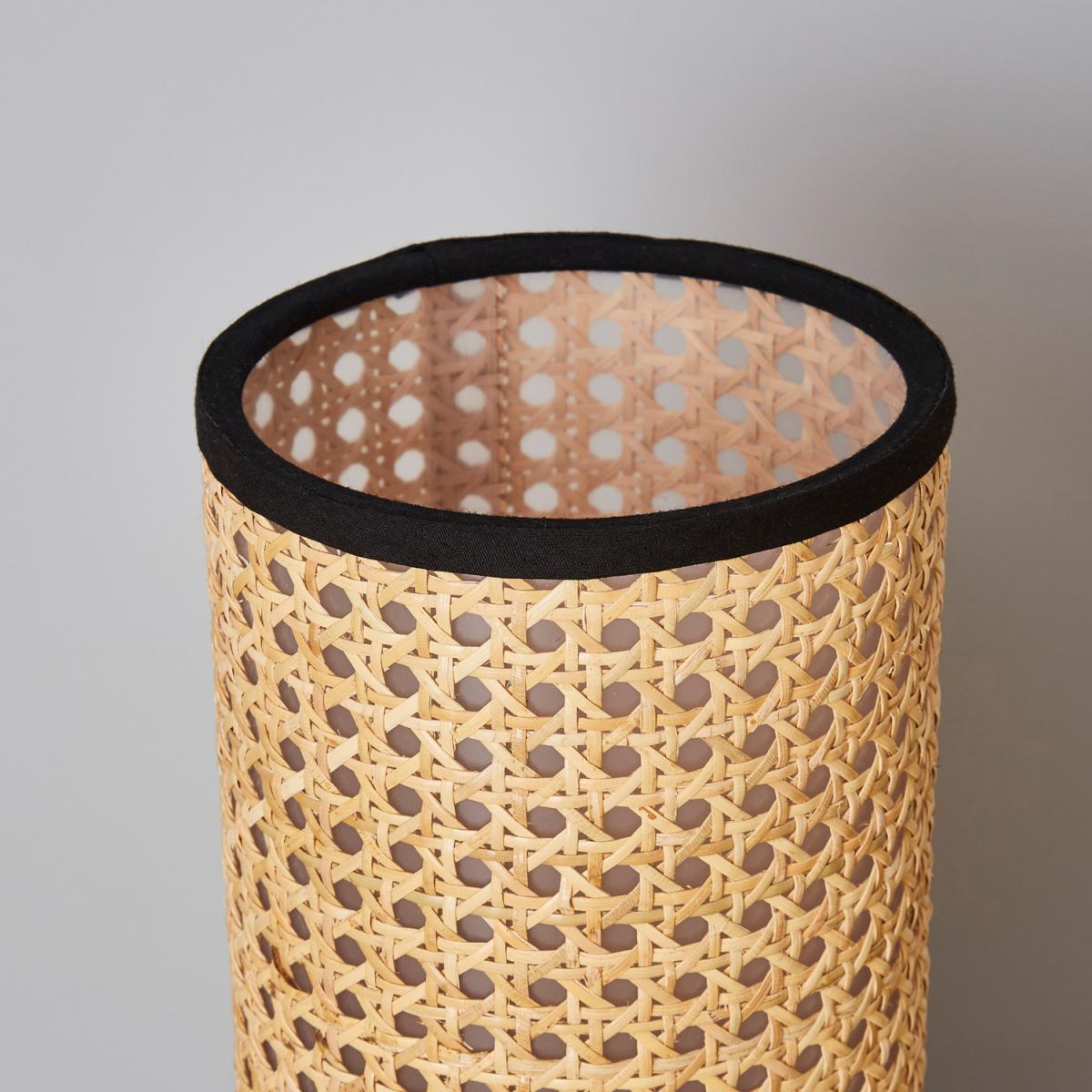 Grace Rattan Cylinder Table Lamp - Natural – image 3