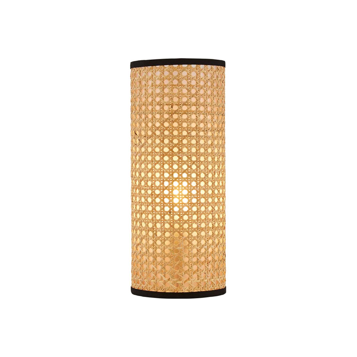 Grace Rattan Cylinder Table Lamp - Natural – image 1