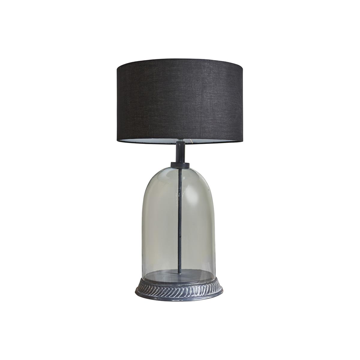 Mauro Clear Table Lamp Black Shade - Clear