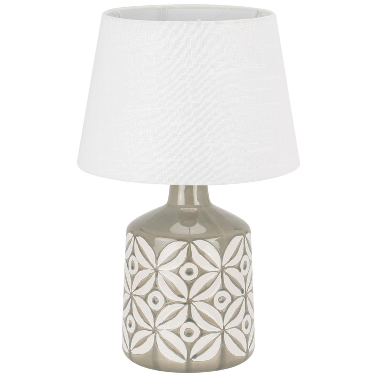 Grey Geometric Print Table Lamp - Grey – image 2
