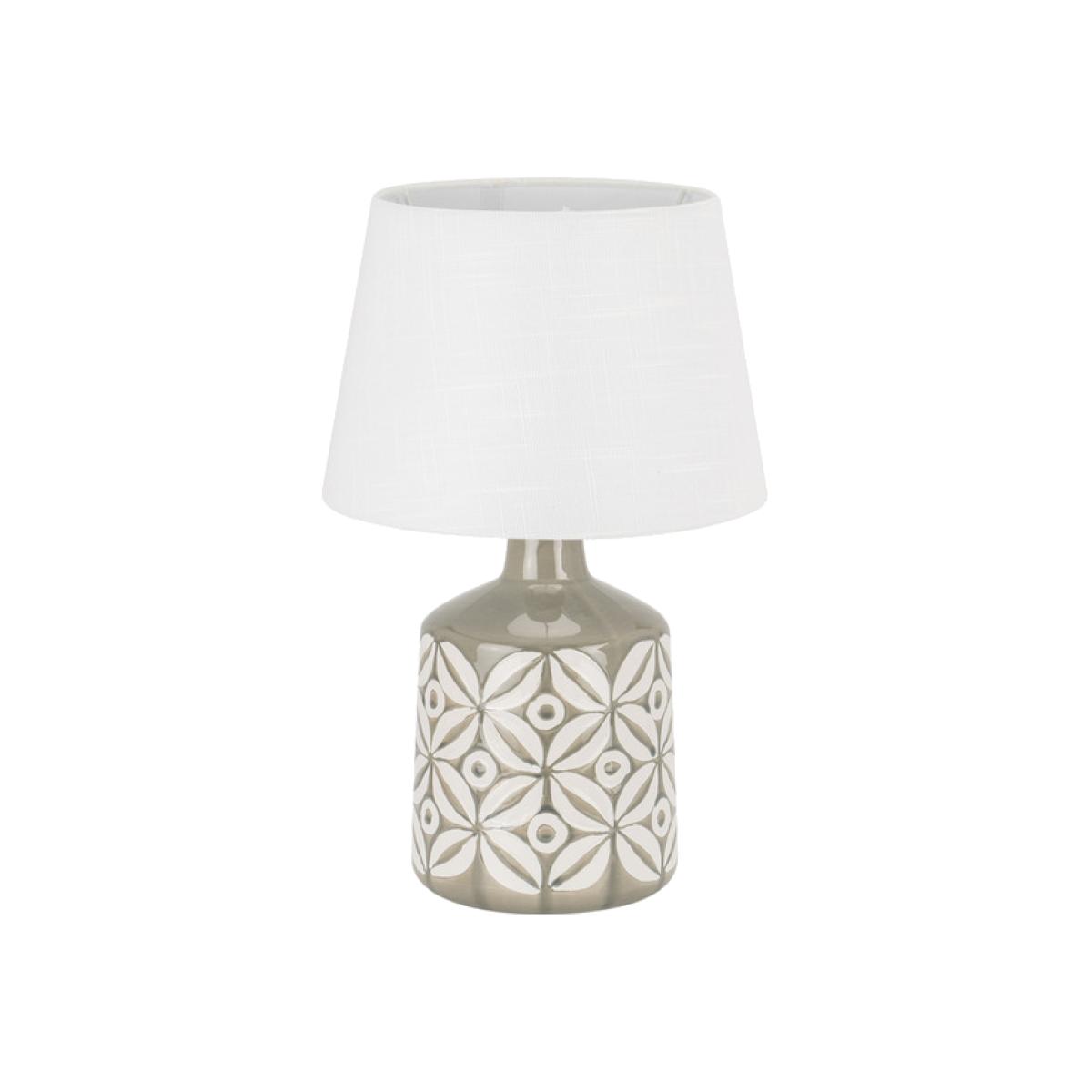 Grey Geometric Print Table Lamp - Grey – image 1