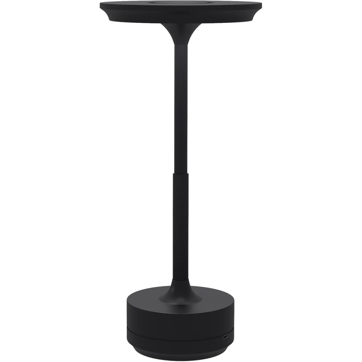 Protable Cordless Rechargeable Table Lamp with LED Light - Black – image 3
