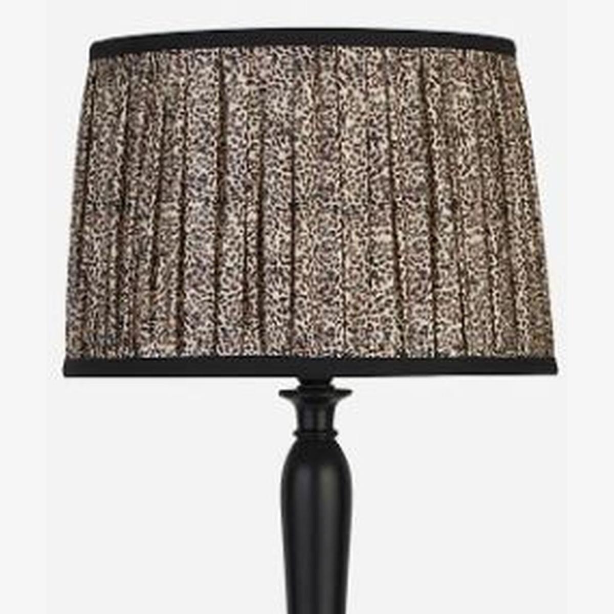 Leopard Shade Spindle Table Lamp - Black – image 1