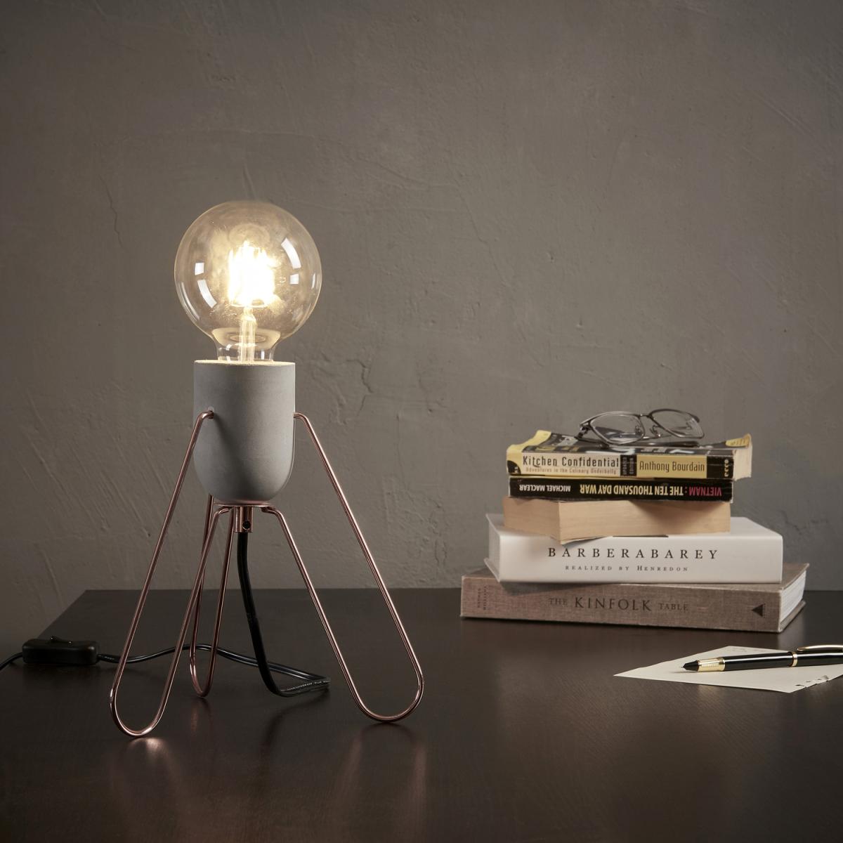 Piccola Desk Lamp - Rose Gold Finish - Grey – image 2