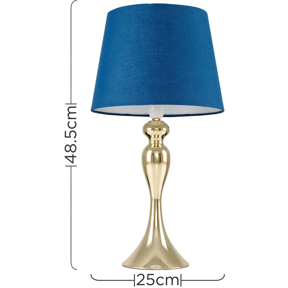 Faulkner Gold Table Lamp With Blue Shade - Gold – image 3