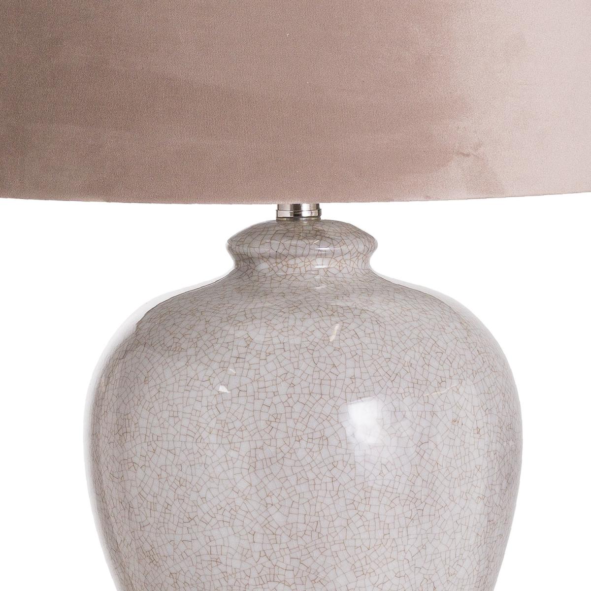 Hadley Ceramic Table Lamp With Natural Shade - White – image 3