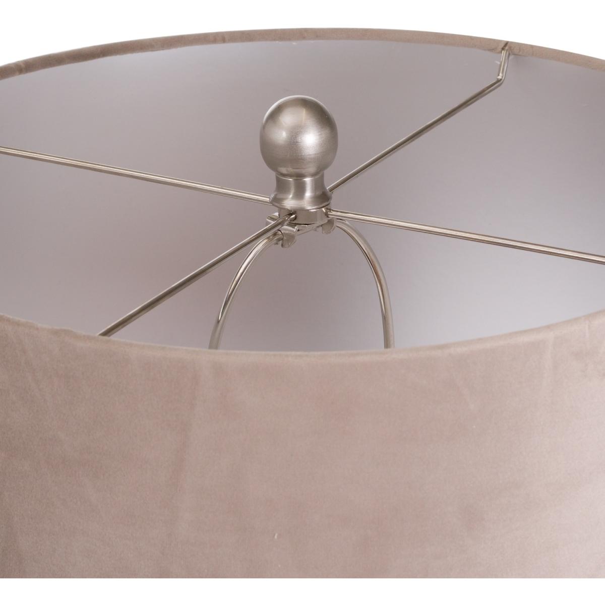 Hadley Ceramic Table Lamp With Natural Shade - White – image 4