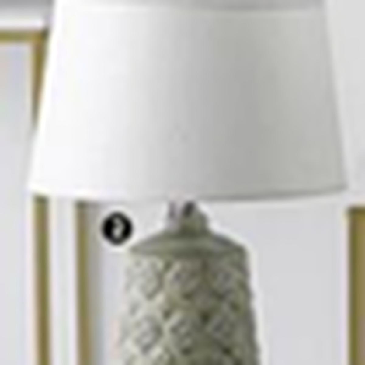 Grey Patterned Ceramic Table Lamp - Grey – image 3