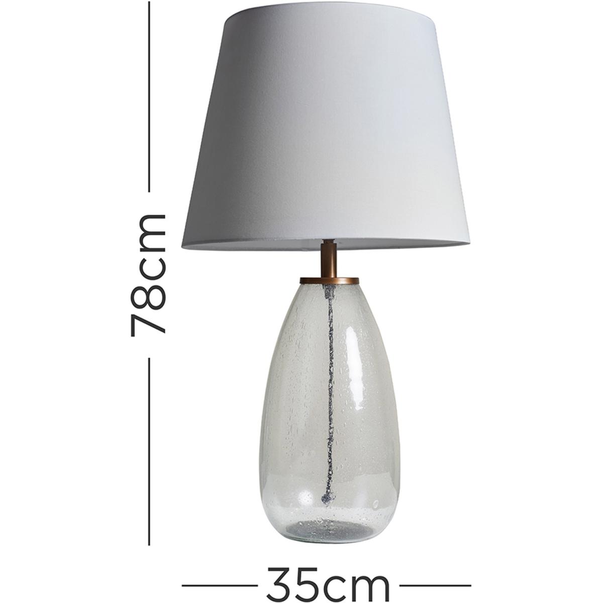 Sorrenti Clear Table Lamp White Shade - Clear – image 2