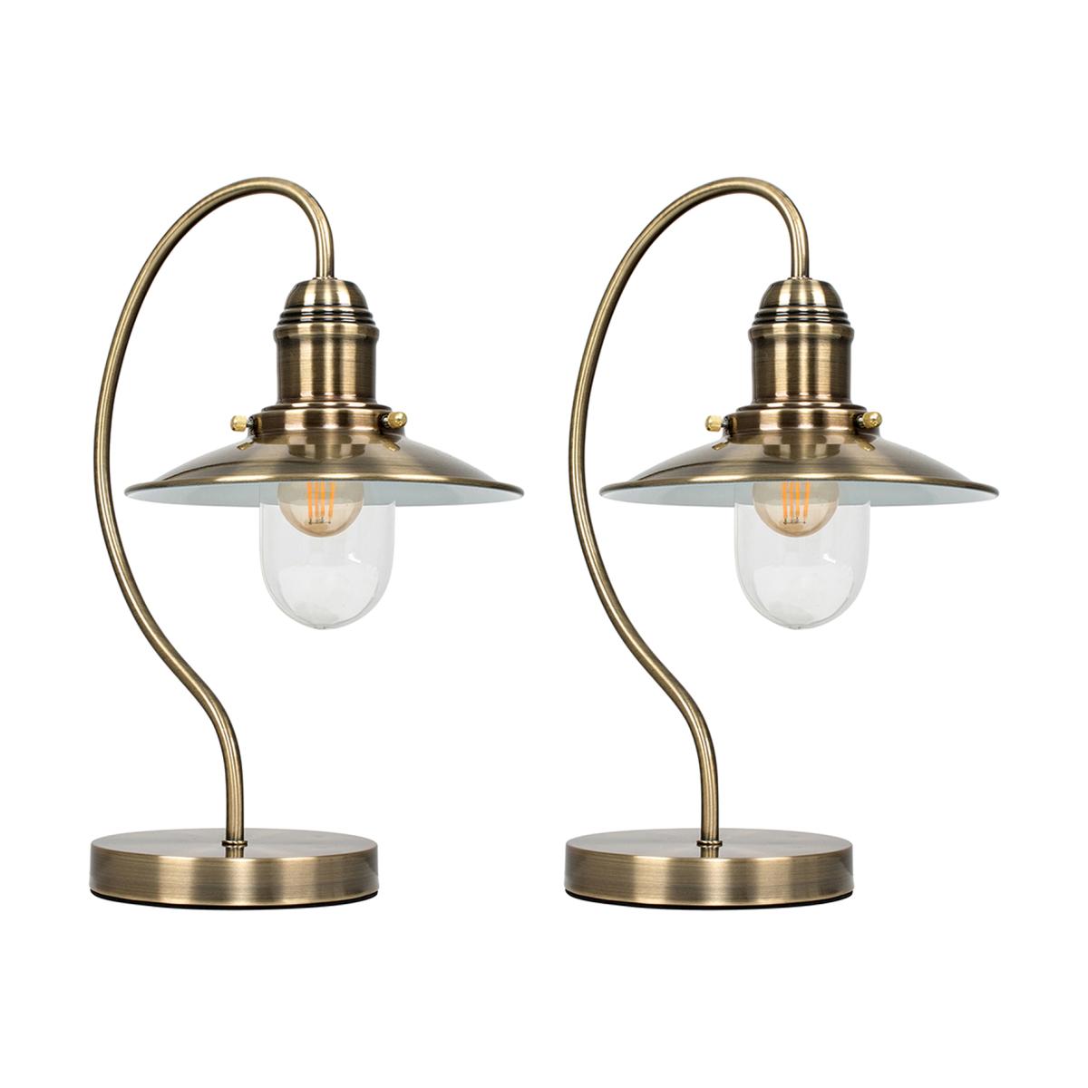 Ukai Swan Neck Pair of Gold Table Lamp - Gold – image 1
