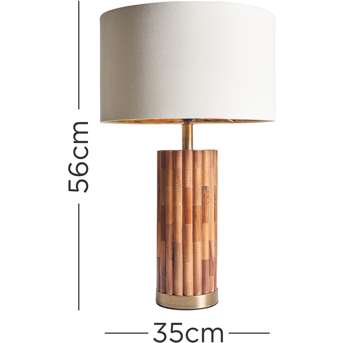 Lina Wood Table Lamp Wood Shade - Wood – image 2