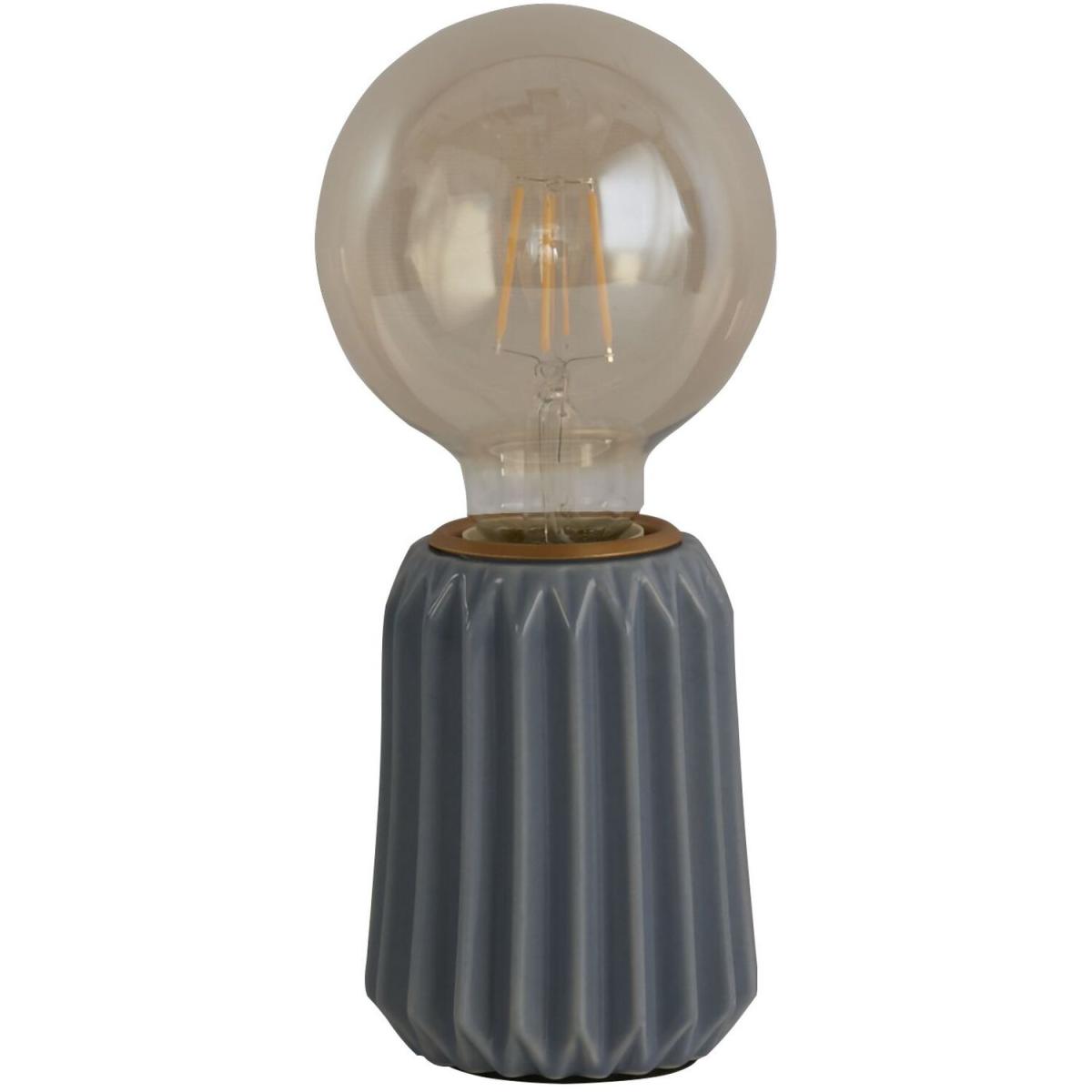 Baby Blue Ceramic lamp with Bulb - Blue – image 2